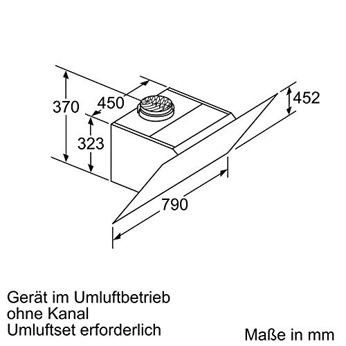 Dunstabzugshaube 80 cm Bosch Hausgeräte DWK87CM60 Serie 4