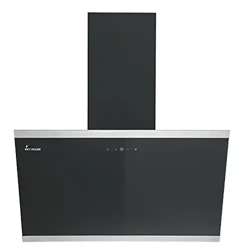 Dunstabzugshaube 80 cm KKT KOLBE, kopffreie, schwarzes Glas