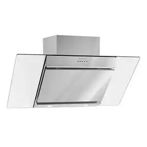 Dunstabzugshaube 90 cm Klarstein Zola, Glas, LED, Fettfilter, silber