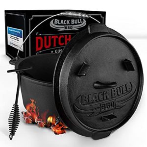 Dutch Oven Black Bull BBQ Das Original, Set, 7L, Füßen & Deckel