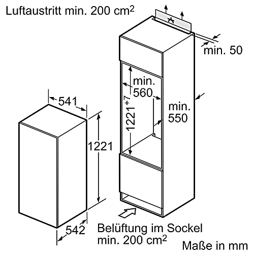 Einbaukühlschrank 122 cm Bosch Hausgeräte Bosch KIL24NSF0