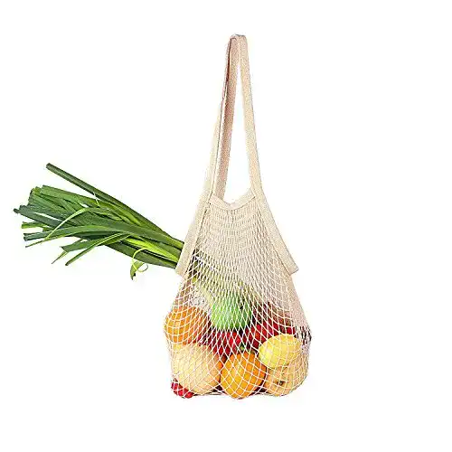 Einkaufsnetz Bailuoni Netzschnur-Einkaufstasche langer Griff