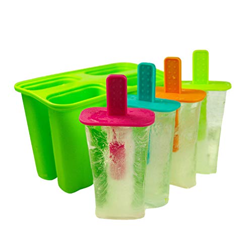 Eisform DEHUB Silikon, 4 Popsicle Formen Set, BPA Frei