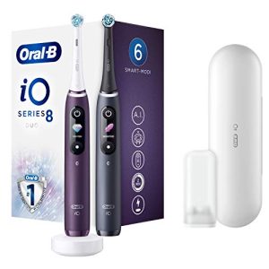 Elektrische Zahnbürste Oral-B iO 8 Doppelpack, 6 Putzprogramme