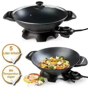Elektro-Wok Wokpfanne elektrisches WOK-Set, 5Liter WOK