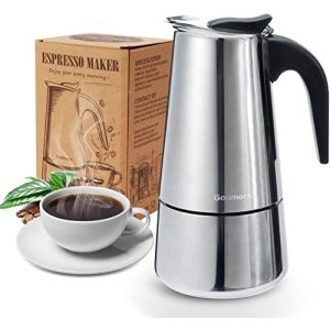Espressokocher Godmorn, Kaffeekocher, 430 Edelstahl, 200 ml