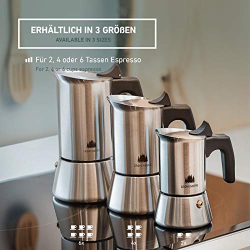 Espressokocher Groenenberg Induktion geeignet, 200-300 ml