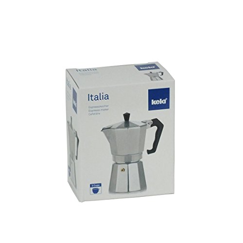 Espressokocher kela 10590, für 3 Tassen, Aluminium, Italia