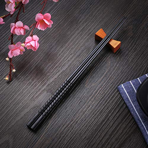 Essstäbchen hopewey Japanische 5 Paar Schwarz Chopsticks