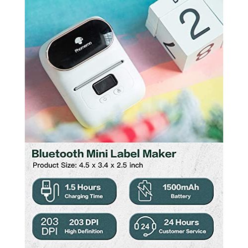 Etikettendrucker Phomemo Bluetooth -M110S tragbar, Mini