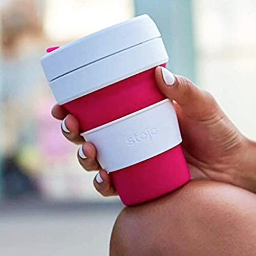 Faltbarer Kaffeebecher STOJO Collapsible Pocket Cup, Silikon, pink