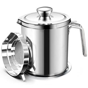 Fat Separator Chihee Oil Strainer Pot Grease Can 2L Stainless Steel