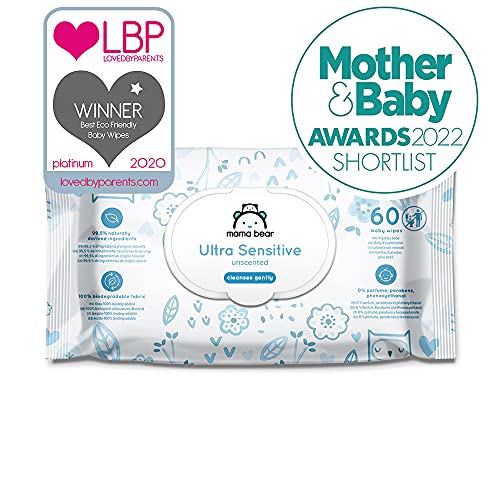 Feuchttücher Mama Bear Amazon-Marke: Ultra Sensitive Baby, 18er