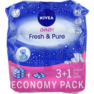 Feuchttücher NIVEA Babywipes pure & fresh 63, 4 Pack