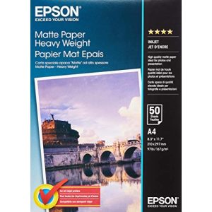 Fotopapier Epson C13S041256 Matte Heavyweight Papier, 50 Blatt