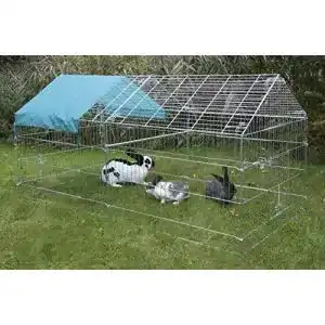 freilaufgehege-kerbl-verzinkt-mit-sonnenschutz-220x103x103cm