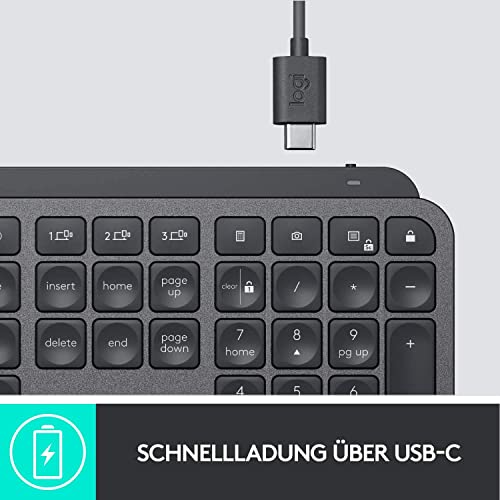 Funktastatur Logitech MX Keys Kabellose Tastatur, Bluetooth