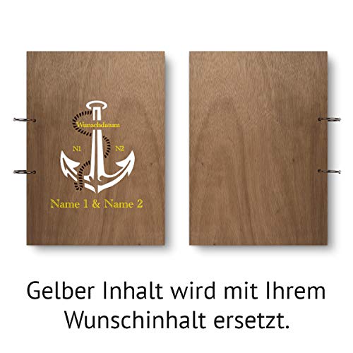 Gästebuch Kartenmachen.de Hochzeit Okoume Holz Gravur