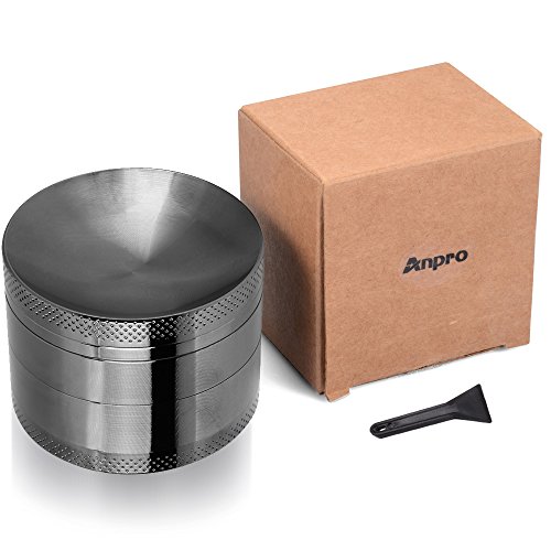 Grinder Anpro Premium Aluminium Pollen Crusher, 4-teiliges Set