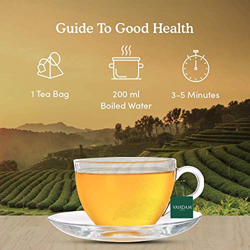 Grüntee VAHDAM, Grüner Tee BIO Blätter, Himalaya, 100 Beutel