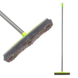 Rubber broom Lanhope broom rubber bristles scratch-resistant 150 cm