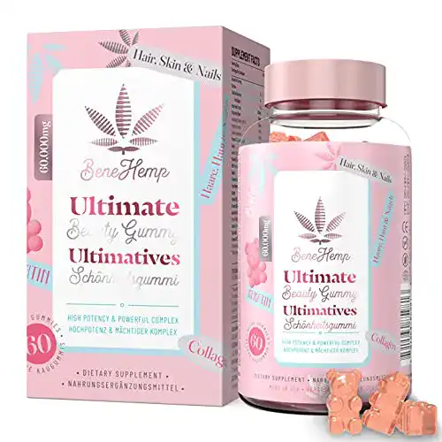 Haar-Gummibärchen Bene hemp Haar Vitamin Gummies, 1 Monat