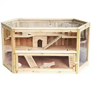 Hamsterkäfig EUGAD 0035HT Massivholz, Dreistöckig