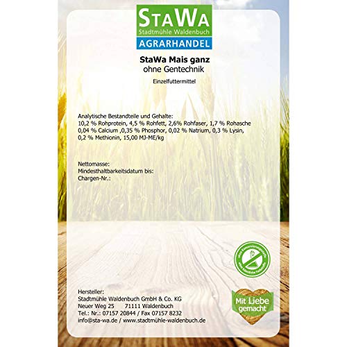 Hühnerfutter STAWA Futtermais, Mais gelb, 25 kg GVO – frei