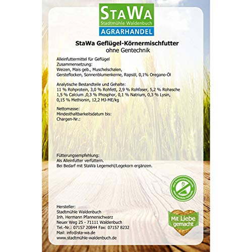 Hühnerfutter STAWA Geflügelkörnerfutter mit Oregano Öl, 25 kg