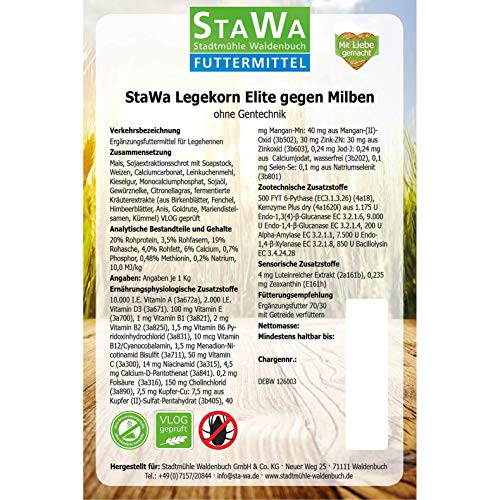 Hühnerfutter STAWA Legekorn Elite, natürlicher Milbenkomplex