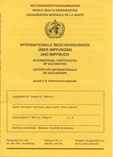 Impfpass techVision24 Internationale Bescheinigung