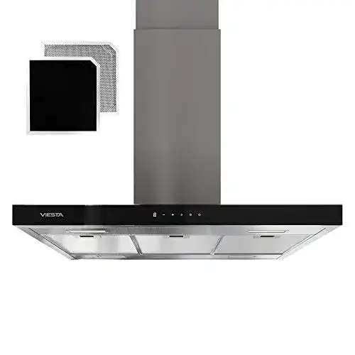 Inselhaube Viesta VDI90230EG, 90cm aus Edelstahl, Touchpad
