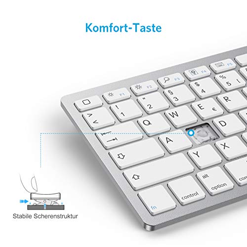 iPad-Tastatur OMOTON deutsche Bluetooth Tastatur für iPad