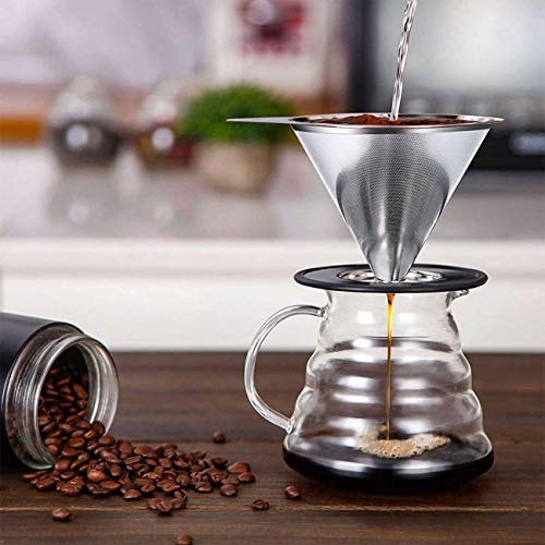Kaffeefilter Nurch Wiederverwendbar, aus Edelstahl, Tassenständer