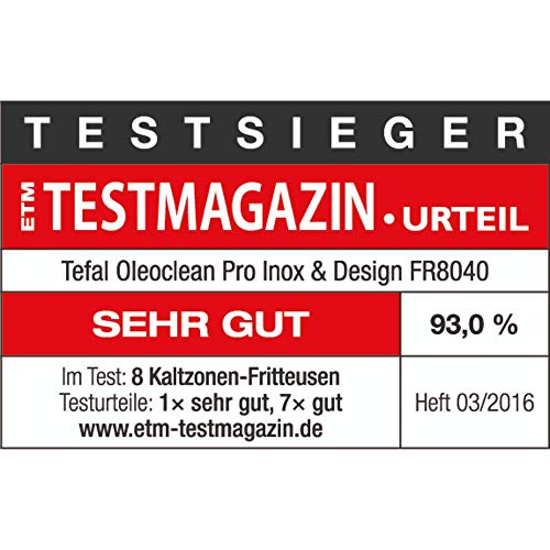 Kaltzonen-Fritteuse Tefal FR8040 Oleoclean Pro Inox & Design