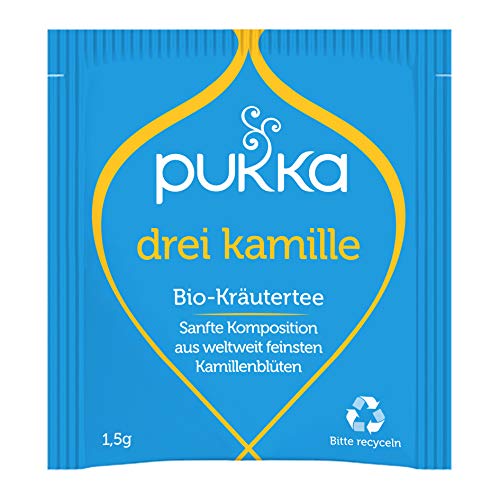 Kamillentee Pukka Bio-Tee Drei Kamille 80 Teebeutel, 4er Pack