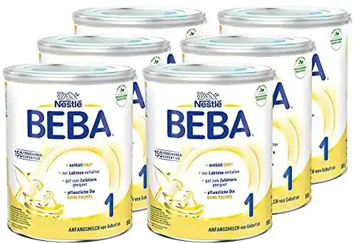 Kindermilch BEBA Nestlé 1 Anfangsmilch, 6 x 800g