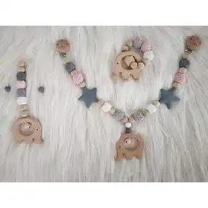 Kinderwagenkette Holz mallilu *Ella 3er Set* Maxi Cosi