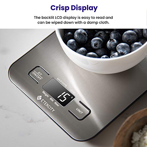 Küchenwaage ETEKCITY, digital 5KG mit großem LCD-Display