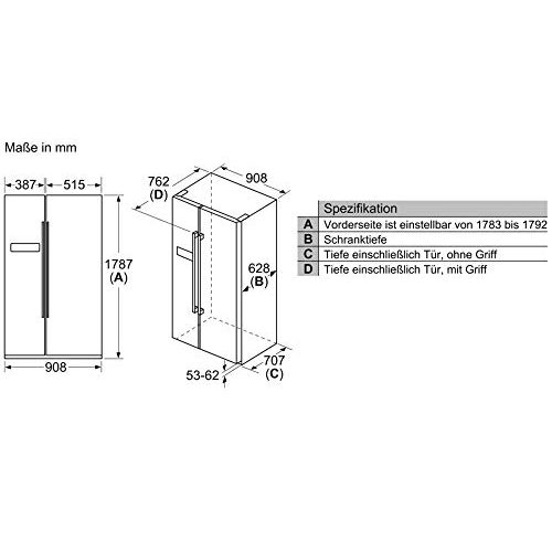 Kühlschrank mit Eiswürfelspender Bosch Hausgeräte KAN93VIFP