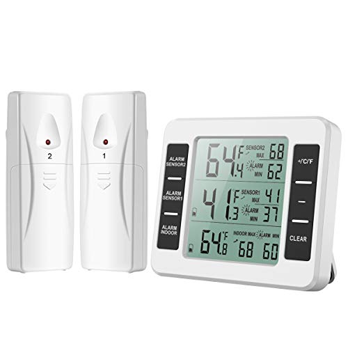 Die beste kuehlschrank thermometer brifit digital mit 2 sensoren alarm Bestsleller kaufen