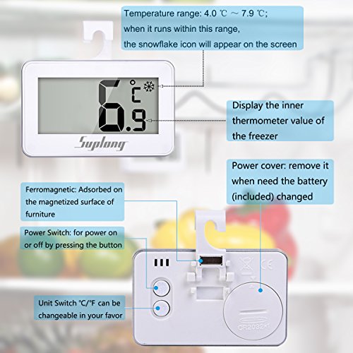 Kühlschrank-Thermometer Suplong, digital, wasserdicht