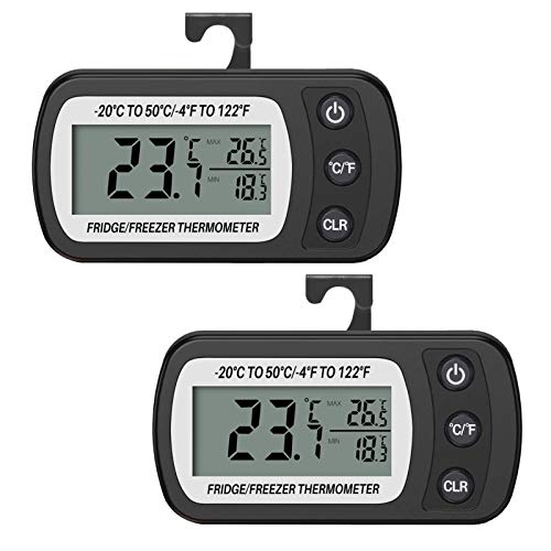 Kühlschrank-Thermometer Thlevel 2PCS, digital, mit Haken
