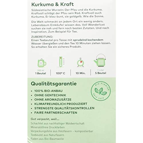 Kurkuma-Tee Lebensbaum Wanderlust, Kurkuma & Kraft, 40 g