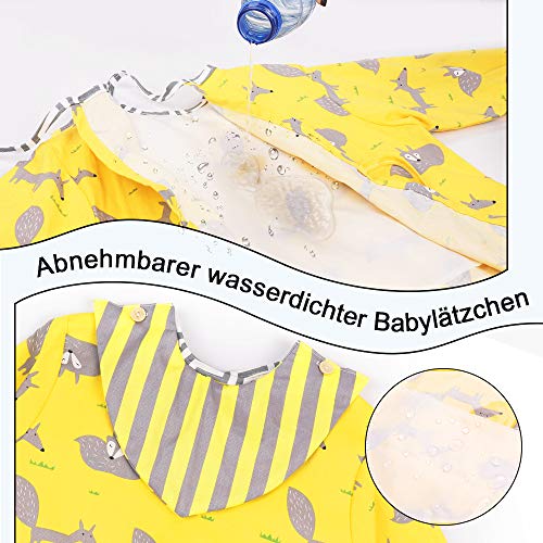 Lätzchen Lictin Baby mit Ärmeln 3 Set Baby Bibs Baumwolle