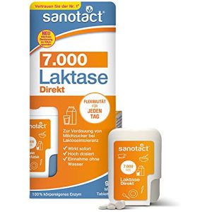 Laktase-Tabletten Sanotact Laktase 7.000 Direkt, 90 Mini-Tabletten
