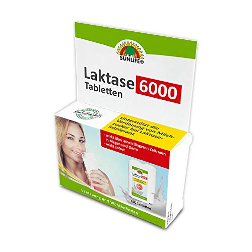 Laktase-Tabletten Sunlife Laktasetabletten 6.000 FCC, 100 Stk.