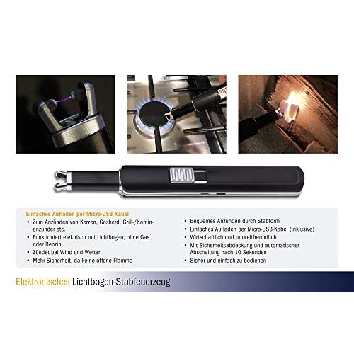 Lichtbogen-Feuerzeug TFA Dostmann Elektronisch, USB aufladbar