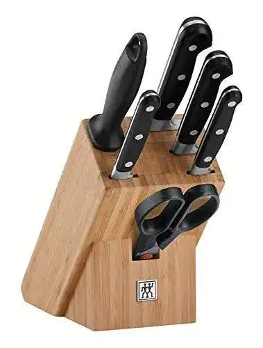 Messerblock Zwilling, 7-tlg., Bambusblock, Messer und Schere