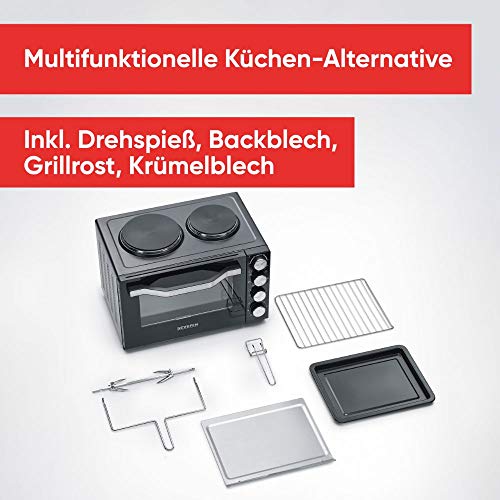 Minibackofen SEVERIN Back- und Toastofen mit Kochplatten